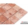 5x5cm Tezgah Arası Pembe Traverten Doğal Taş Mozaik- DT1570